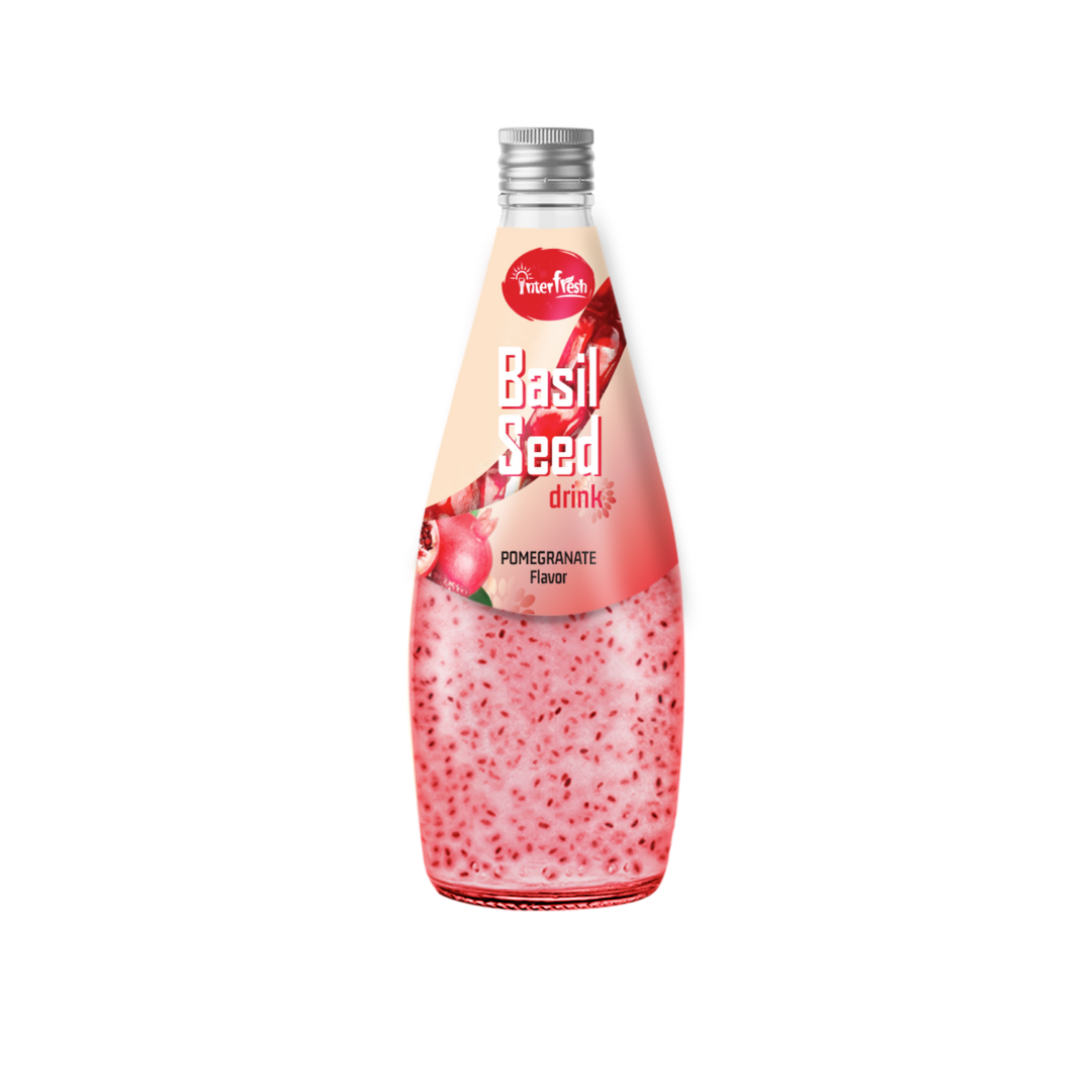 290ml Interfresh Basil Seed Drink Pomegranate Flavour INTERFRESH FOOD AND BEVERAGE COMPANY LIMITED